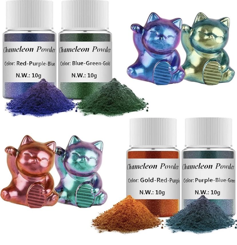Chameleon Powder, Upgrade Color Shift Mica Powder for Epoxy Resin, 1.4oz Pearl Pigment Powder for Painting, Soap Making, Bath Bombs, Candle Making, Sl