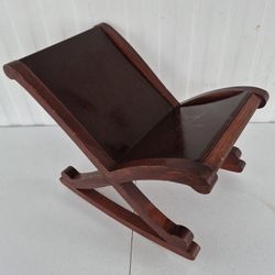Vintage Wooden Rocking Footstool 