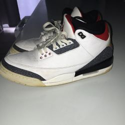 Jordan 3s Denim Se Fire Red Sz 11 