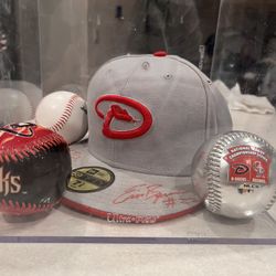 D-Backs Fitted Cap Signed/Autographed by Eric Byrnes (#22) & Chad Tracy (#18) – Great Collector Piece!