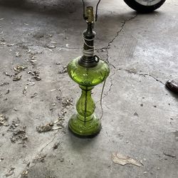 Vintage Green Lamp 