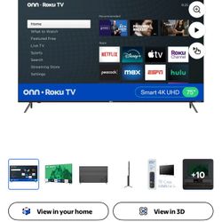 75 Inch Flat Screen Smart Tv 