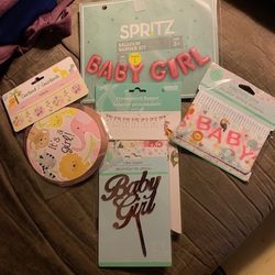 Baby Girl, Banners, And Decorations