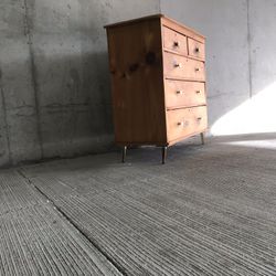 Hand Crafted Primitive Solid Wood Dresser With Modern Twist. Refinished With Love ❤️