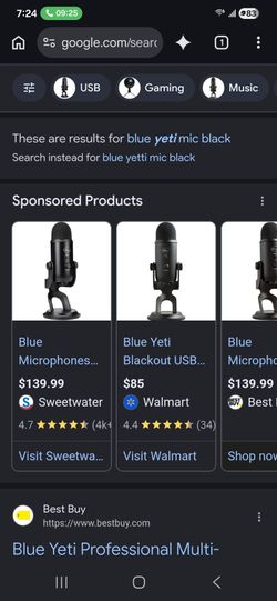 Blue yetti black mic