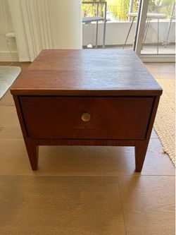 Wood Mid-Century Nightstand