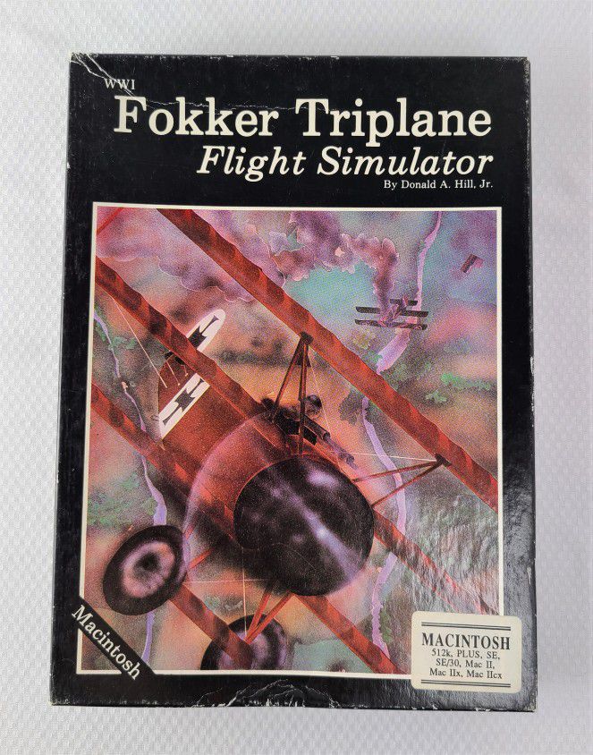Vtg Fokker Triplane FLIGHT SIMULATOR 1989 Apple/MAC