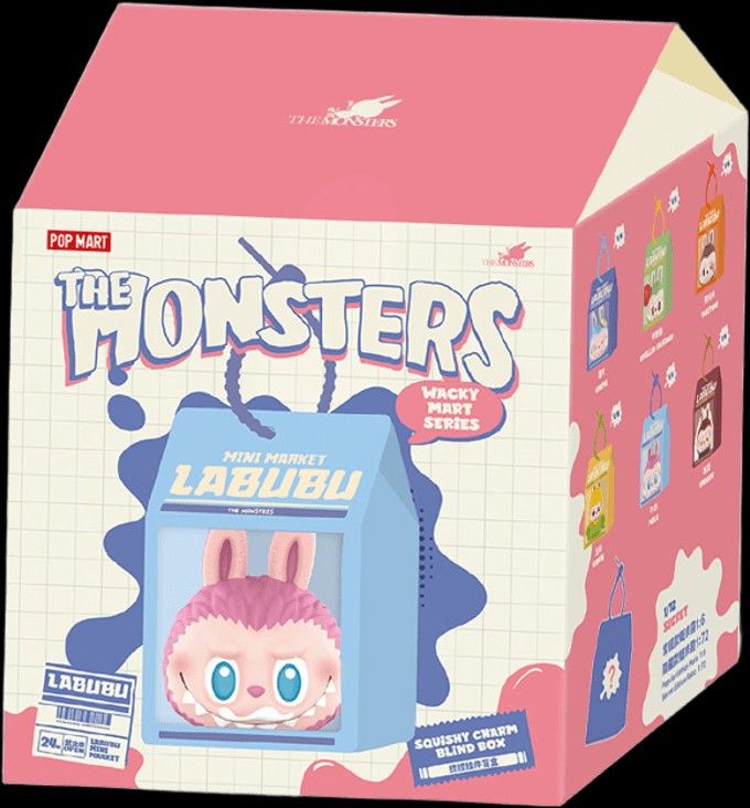 New Labubu The Monsters Wacky Mart Series Squishy Charm Sealed Blind Box