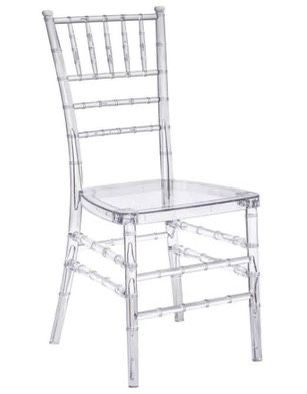 Two (2) Chairs NEW Modern Furniture Clear Transparent Chairs Crystal Chiavari Home Outdoor Party Banquet- 1 pair