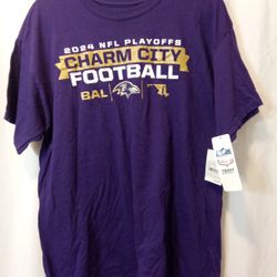 NWT! 2024 Baltimore Ravens NFL Playoff T-Shirt...Charm City