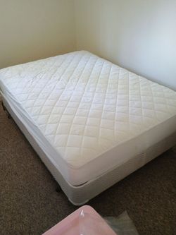 Clean full size mattress and frame