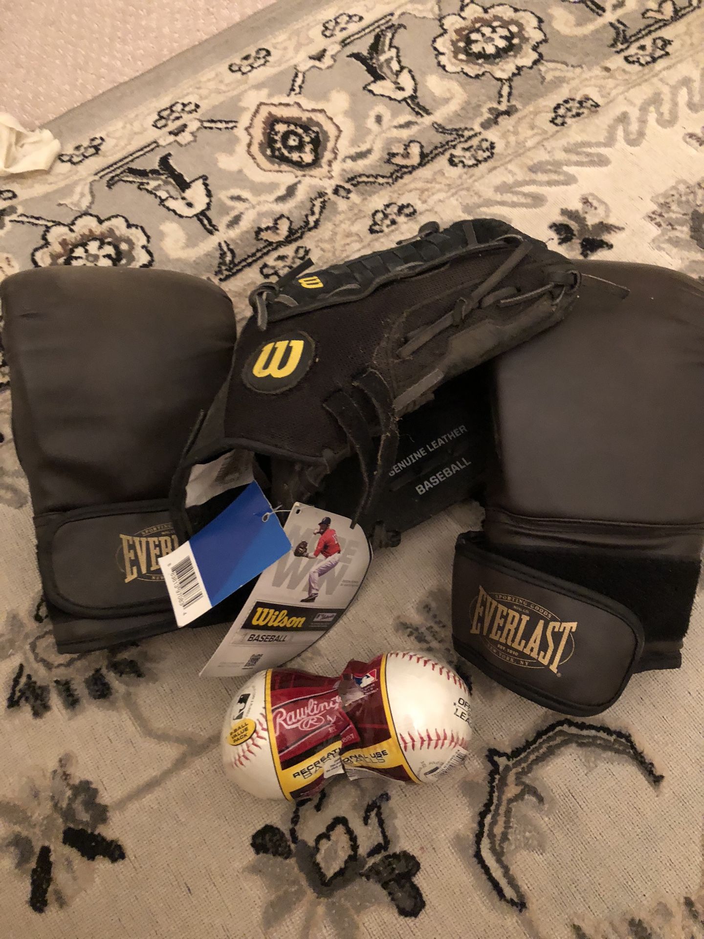Wilson Glove And Baseballs