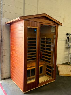 Outdoor Infrared Sauna with Glass Doors