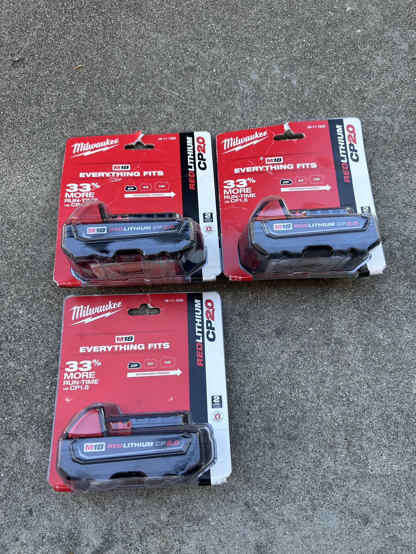 Milwaukee Battery New In Box 50 Each