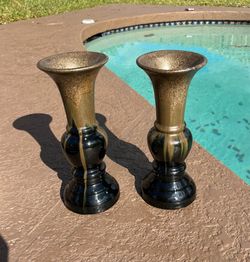 2 Flared Mid-Century Modern Style Vases