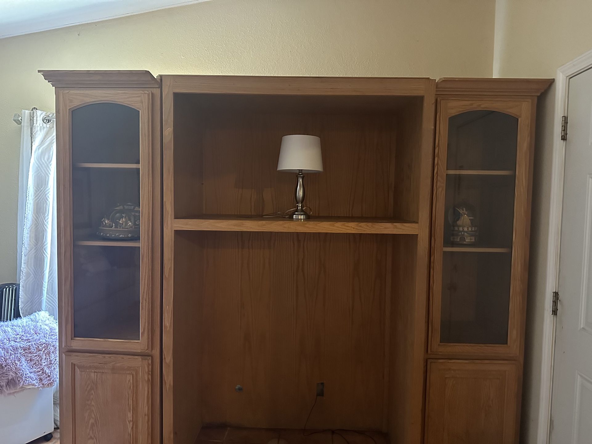An entertainment center