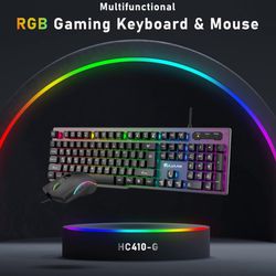 HAJAAN rainbow Backlit Gaming Keyboard & Mouse