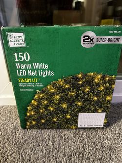 LED Warm White Net Lights Home Accents Holiday 150ct
