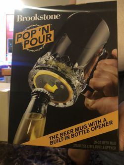 Brookstone pop and pour beer mug. Brand new