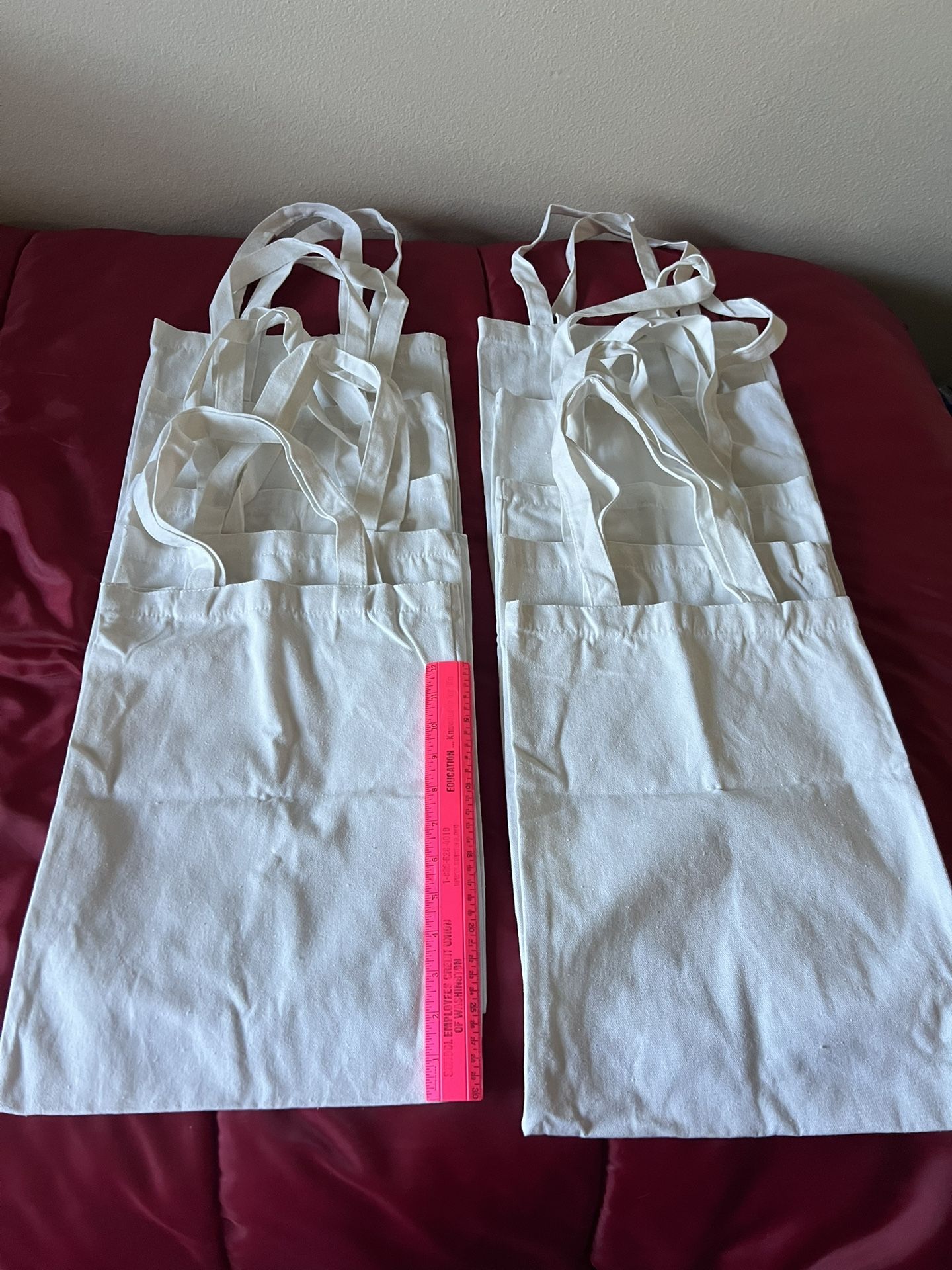 10 Fabric Tote Bags-NEW!