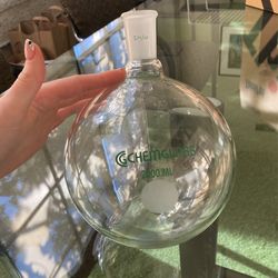 Chemglass 2000mL Glass Heavy Wall Round Bottom Flask 24/40 Joint CG-1506-25