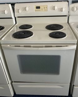 Bisque Whirlpool Coil Top Electric Stove (2-0108)