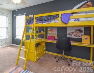 Yellow Loft Bunk Bed with Desk/Storage