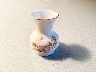 Vtg. Leart Mini Vase Pink Dogwood Flowers 2.5” Tall Brazil
