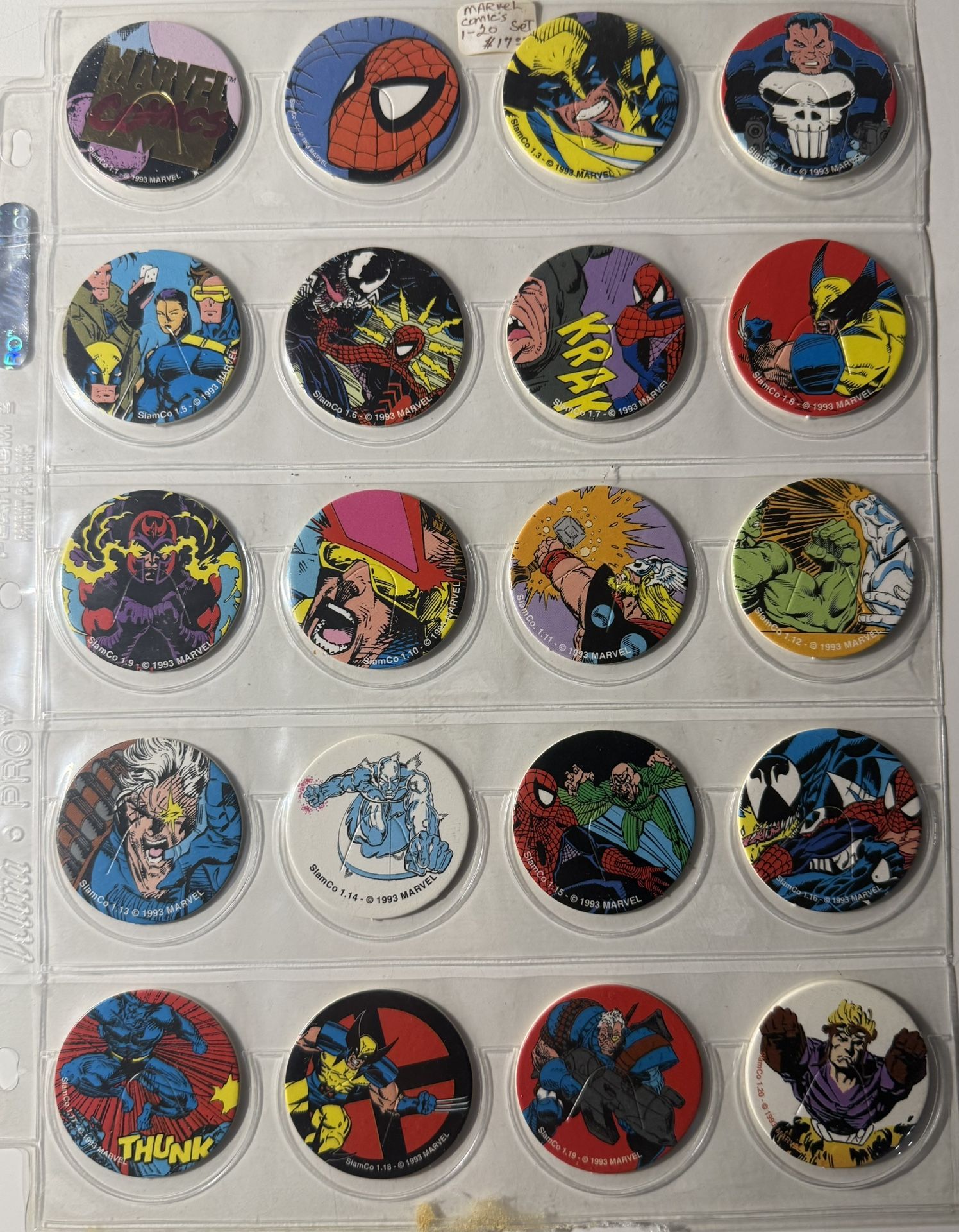Huge 195+ Vintage 90s Pogs Collection - SHAQ, Lou Gehrig, Marvel SET, Coke