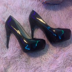 High Heels, Platform, Black, Dominant, Size 8/40