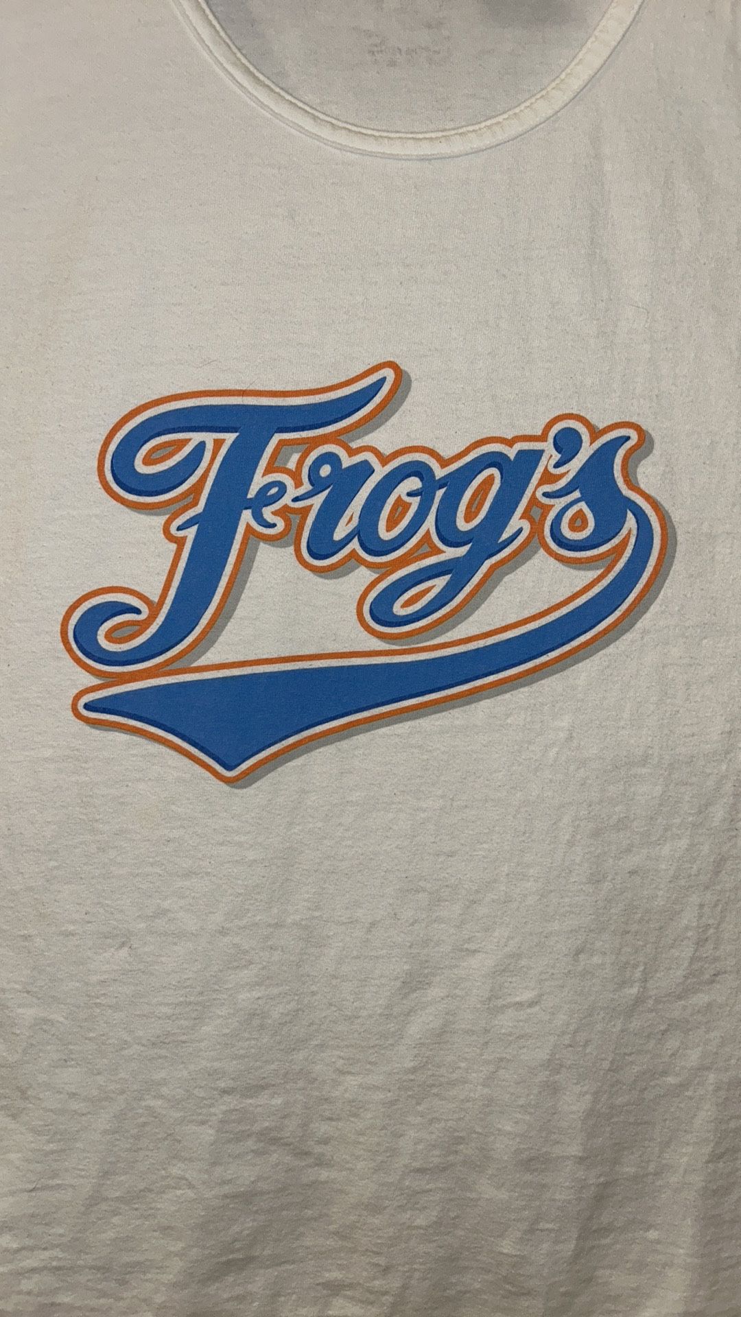 Señor Frog’s Cozumel Mexico White Tank Top/Swimsuit Cover, Cotton, Size: XL