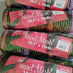 Halloween Tinsel Mesh Rolls Qty Of 5 $12 Each