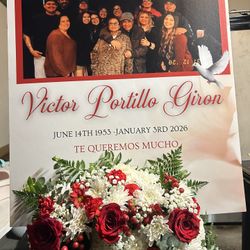 Funeral Board And Flowers