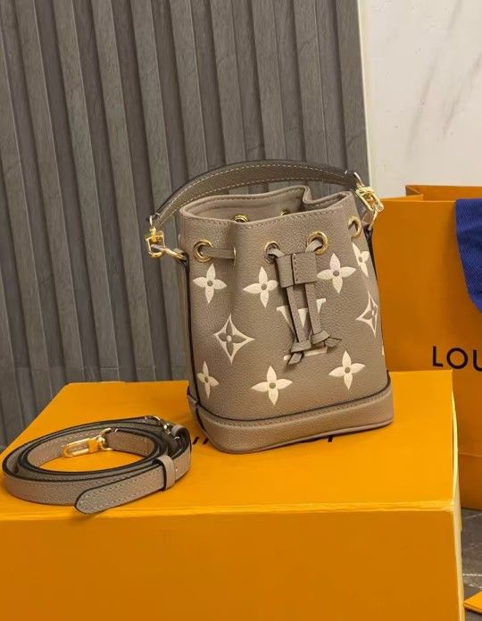 Fashion Designer NOE NANO Cowhide Cowhide Bucket Bag Shoulder Crossbody Bag Mini Women's