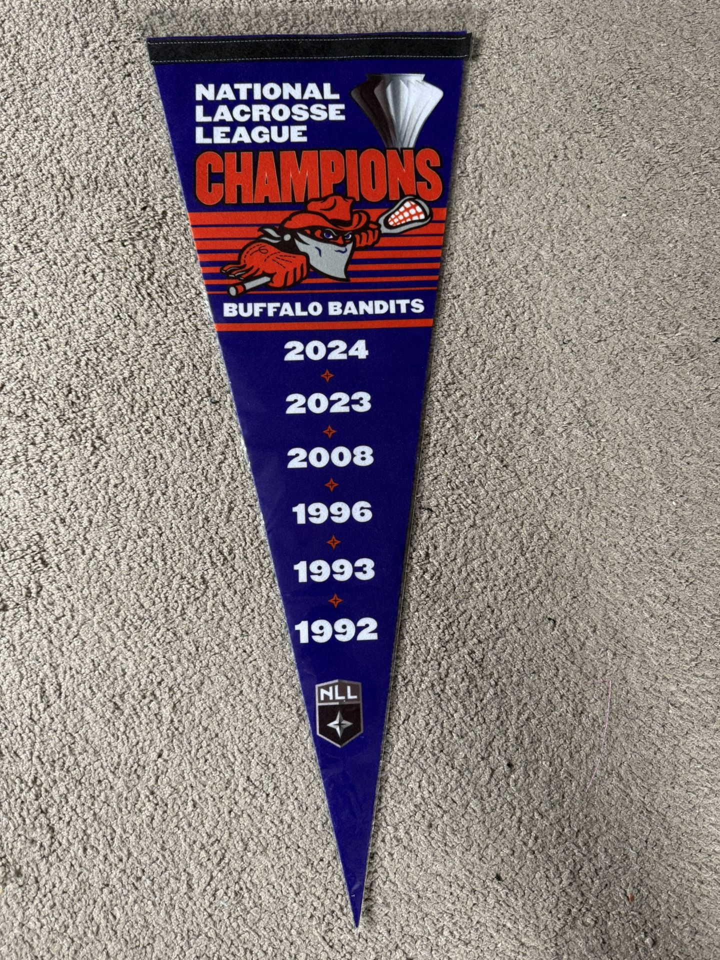 National lacrosse League Champions Buffalo Bandits Pennant!