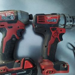 Milwaukee M18 Impact Wrench And Drill Combo 