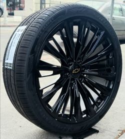 24” Chevy Silverado GMC Sierra Replica Wheels & Tires Tahoe Yukon Escalade Suburban Rines Y