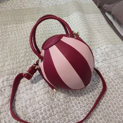 Beach Ball Style Handbag Purse With Shoulder Strap