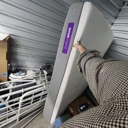 Purple Bed Matress + Frame - Twin