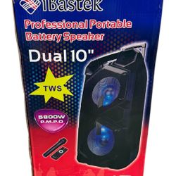 Dual 10 Inch Portable Bluetooth Speaker