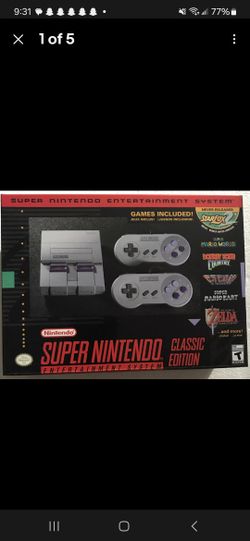 Super Nintendo SNES Classic Mini Console System w/ 21 Games & Two Controllers