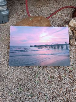 Beach Pier Sunset Photo Print