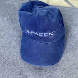 blue cotton SpaceX logo adjustable baseball cap