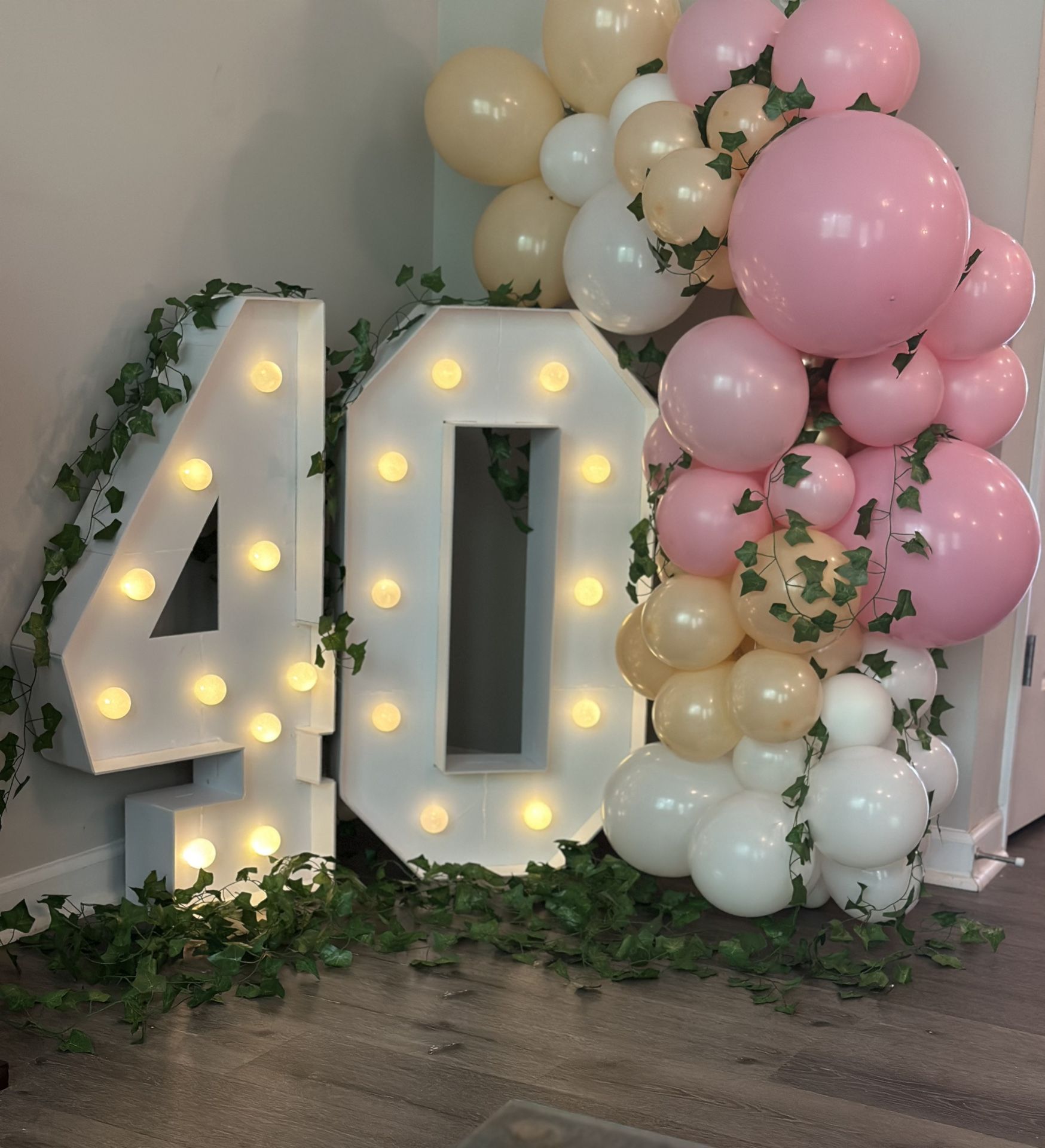 Balloon Garland Mosiac Numbers