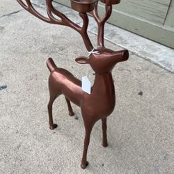 Bronze Deer Candle Holder Center Piece