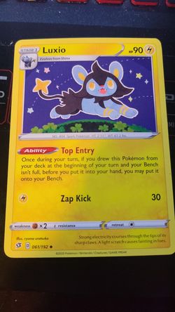 Luxio Pokemon Card - Rebel Clash - 061/192 kids toy gift Nintendo game tcg