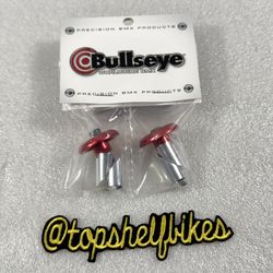 BULLSEYE ELITE ODI BMX RED BAR ENDS CAPS brakes badge skyway hurricane hubs headset vdc quadangle 24 26 29 cruiser bikes