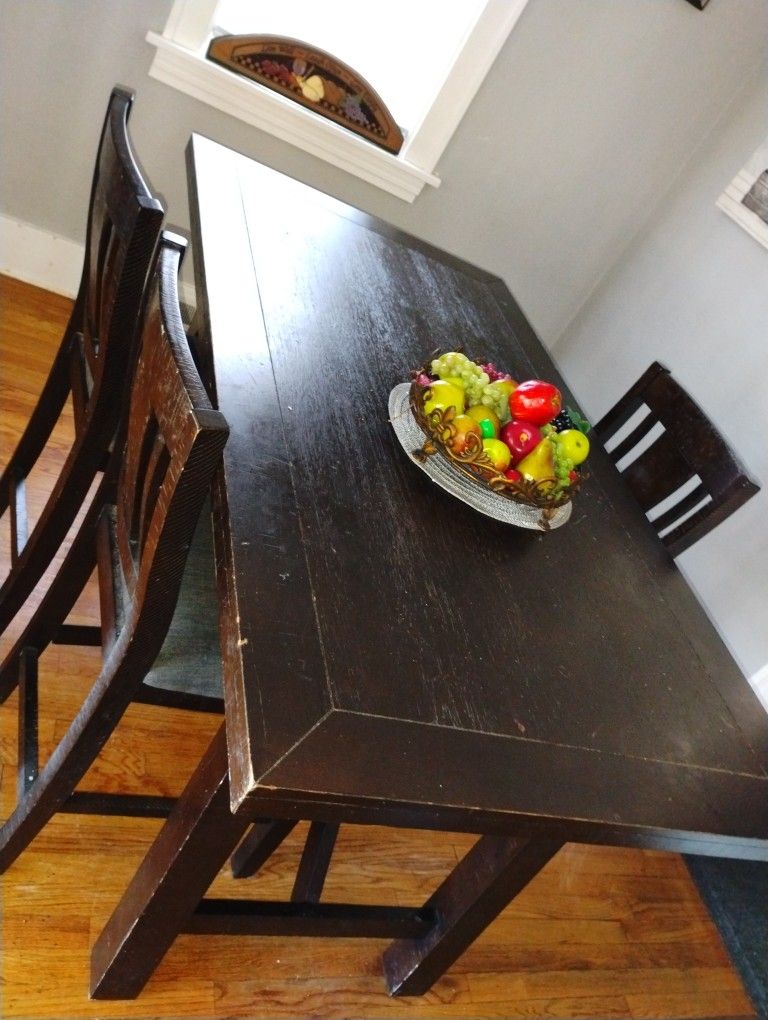 Dark Brown Dining Room Table