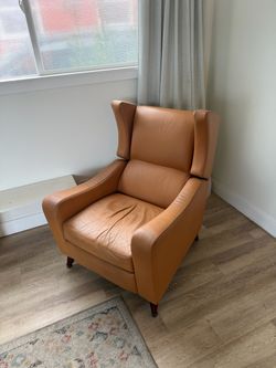 Tan Leather Wingback Accent Chair Juno Recliner by Room and Board