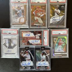 Baseball Card Slabs Graded Autograph Numbered PSA Hall of Fame Rookies Stars Patches